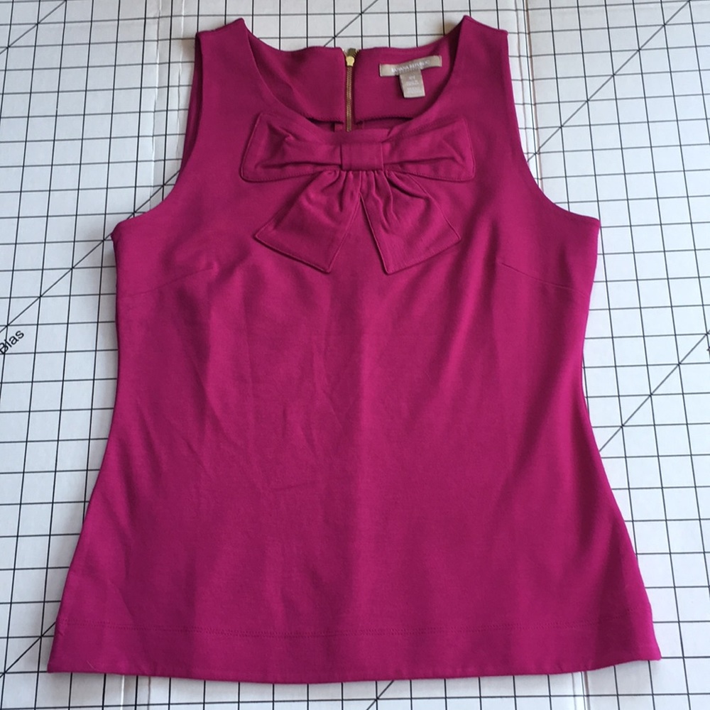 Banana Republic pink bow sleeveless top